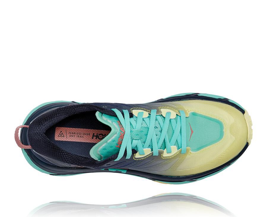 Tenis Hoka One One Trail Mujer Negros/Verde Menta - Mafate Speed 3 - YACE59468